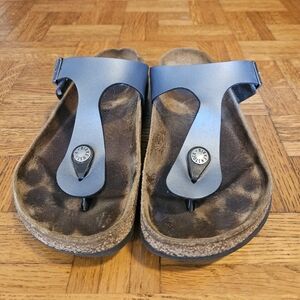 Birkenstock Gizeh Leather Thong‎ Flip Flops Sandals Split Toe 37 L6.5